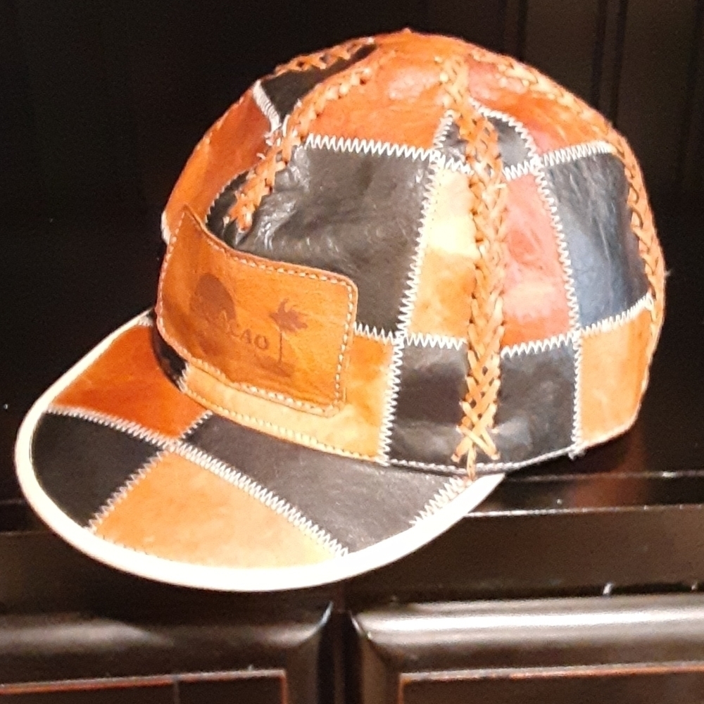 Vintage Curacao Leather Strapback Hat